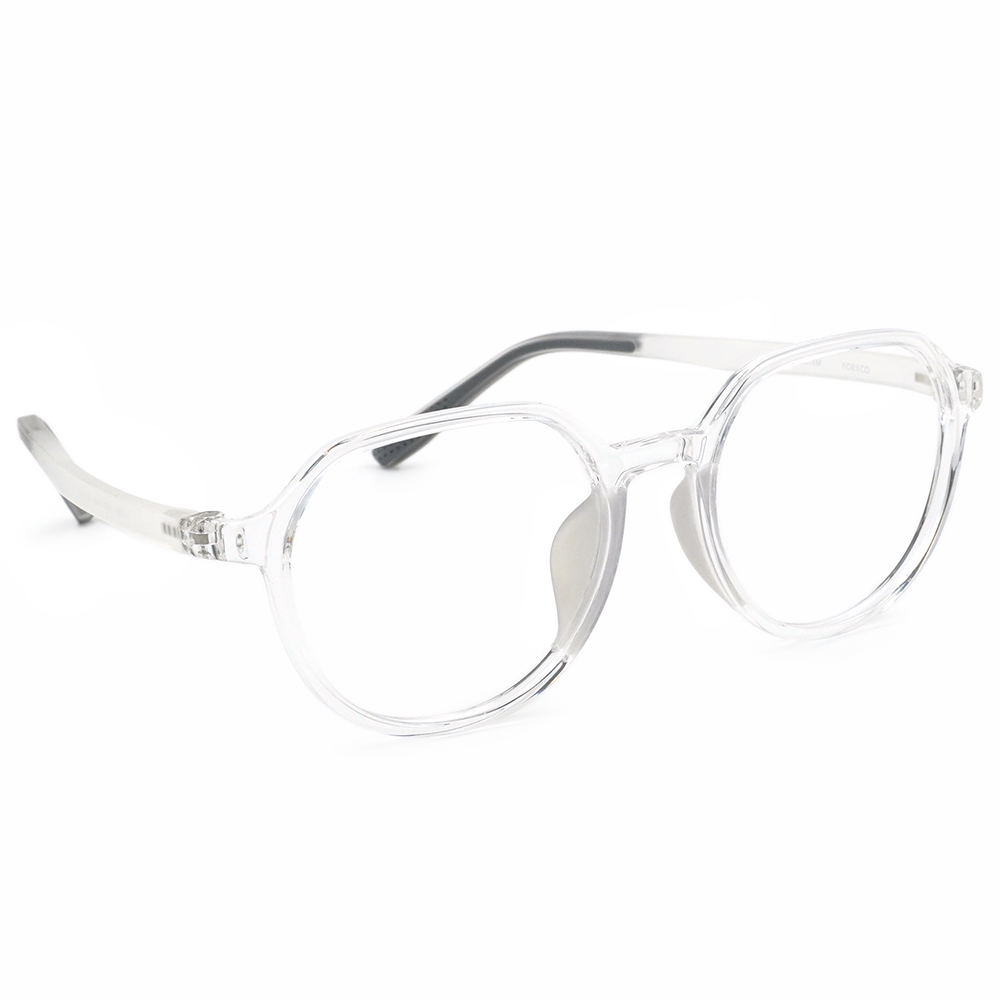 FORECO | 簡約小巧圓框眼鏡 | 清透白/灰
