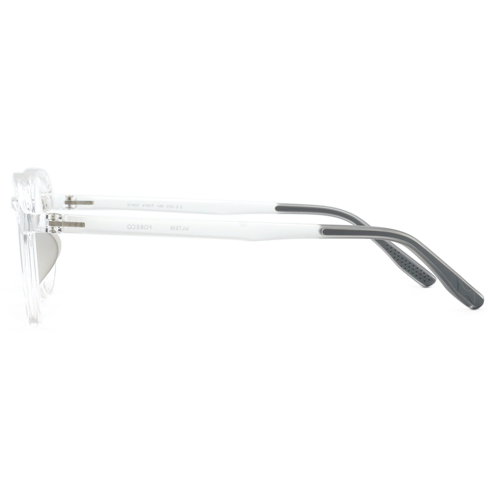 FORECO | 簡約小巧圓框眼鏡 | 清透白/灰