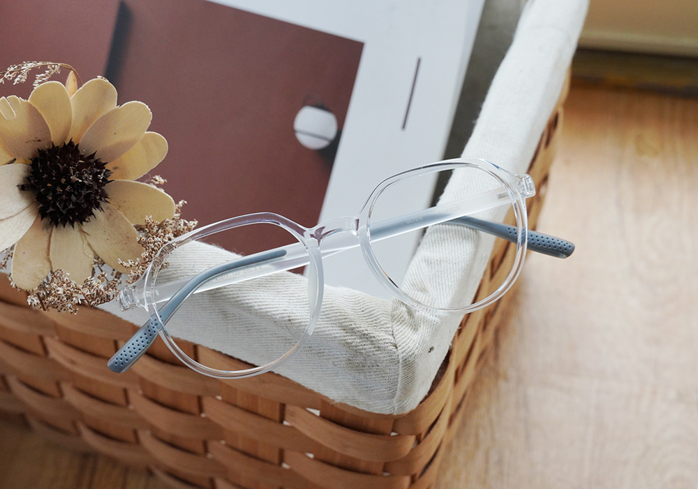 FORECO | 簡約小巧圓框眼鏡 | 清透白/灰