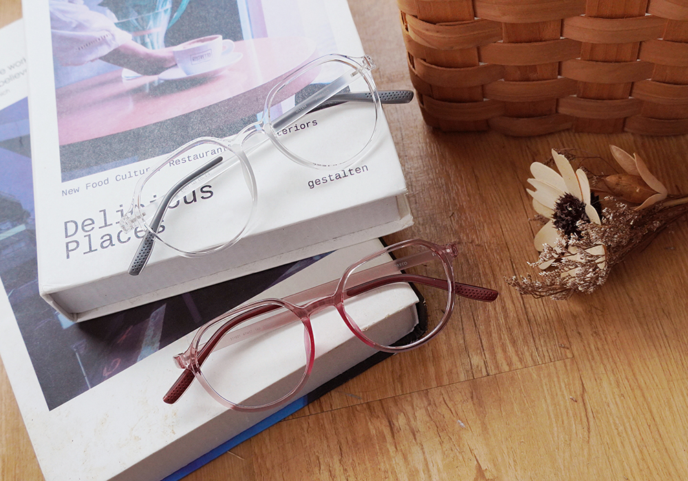 FORECO | 簡約小巧圓框眼鏡 | 清透白/灰