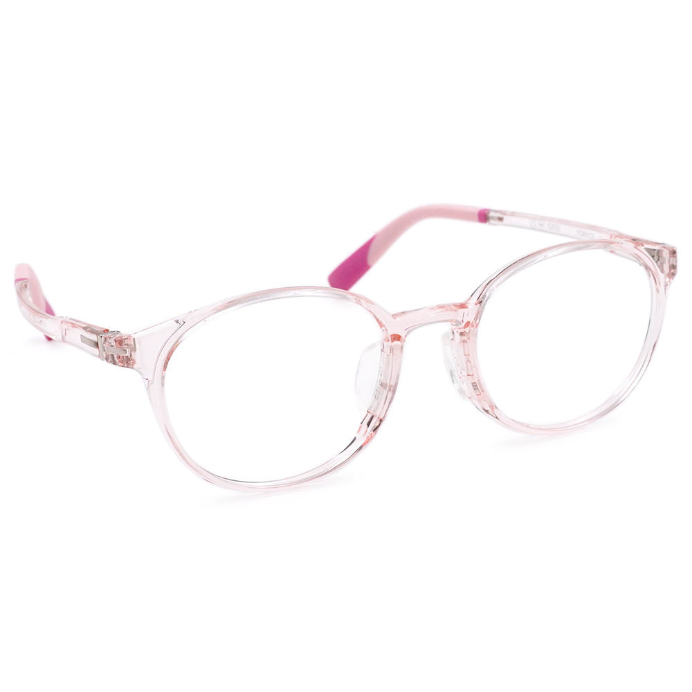 FORECO | 趣味拼接長方框眼鏡 | 雲霧桃粉