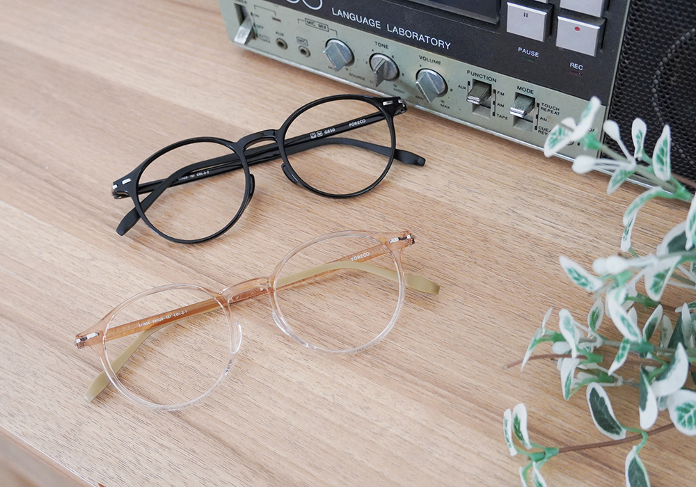 FORECO | 日系質感圓框眼鏡 | 冰透咖