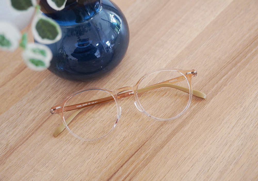FORECO | 日系質感圓框眼鏡 | 冰透咖
