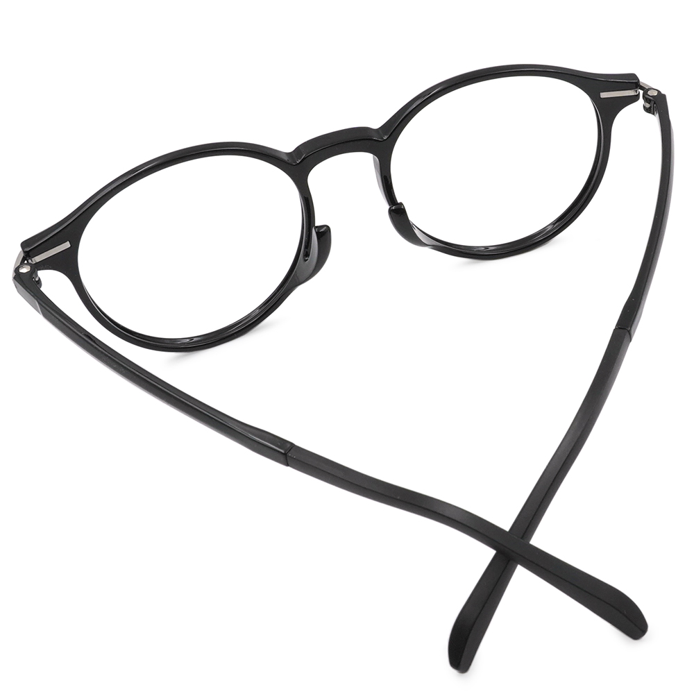 FORECO | 日系質感圓框眼鏡 | 亮面黑