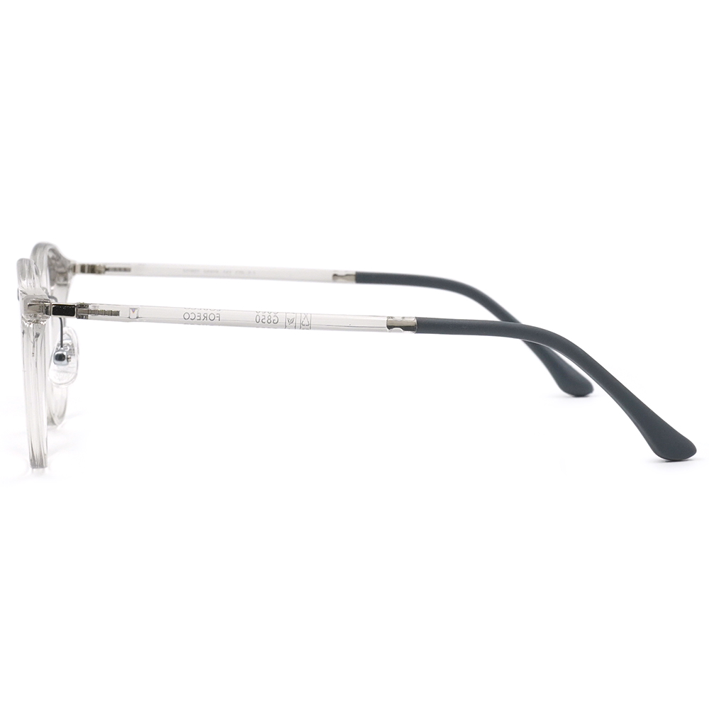 FORECO | 舒適愜意圓框眼鏡 | 晶瑩透/灰