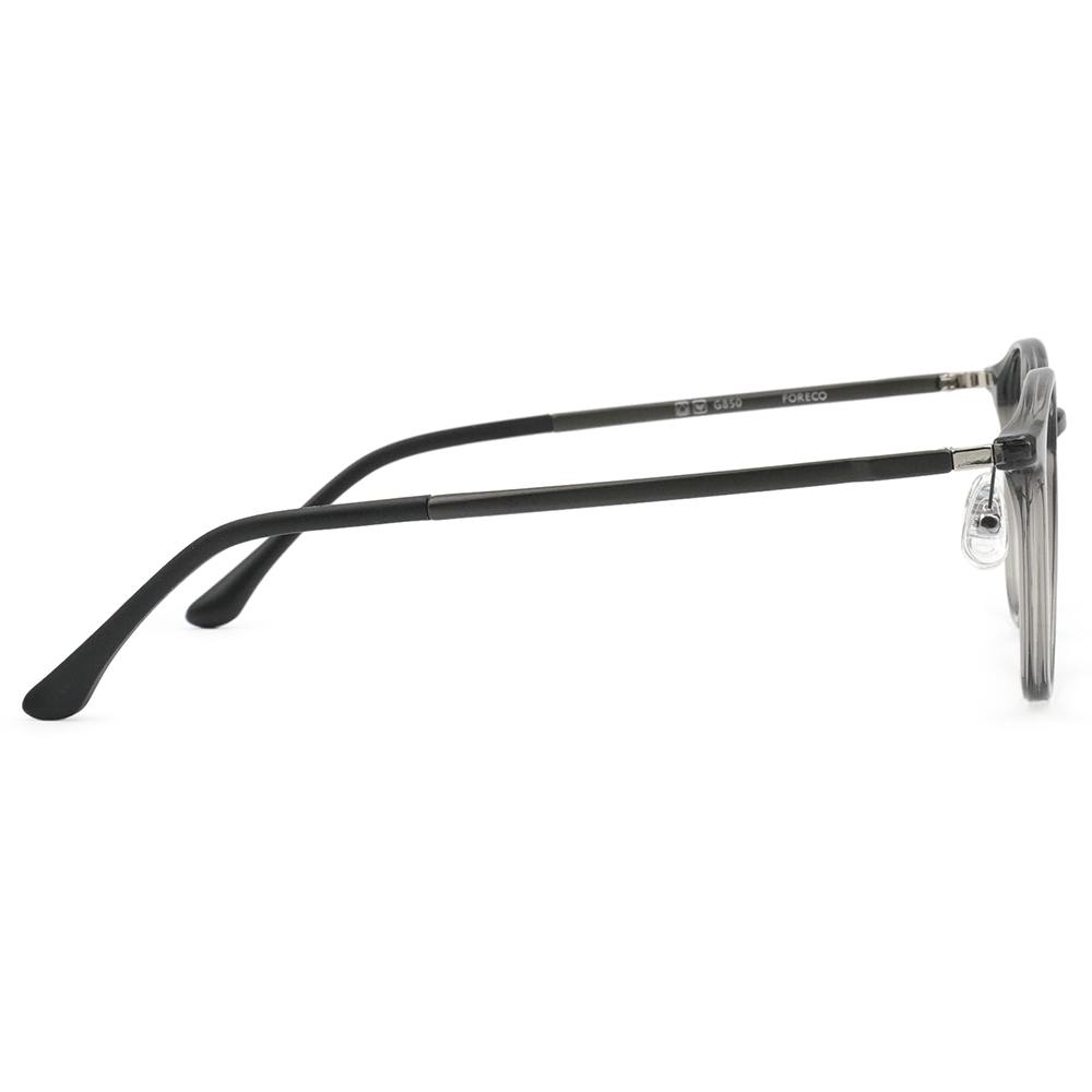 FORECO | 舒適愜意圓框眼鏡 | 晶瑩黑灰