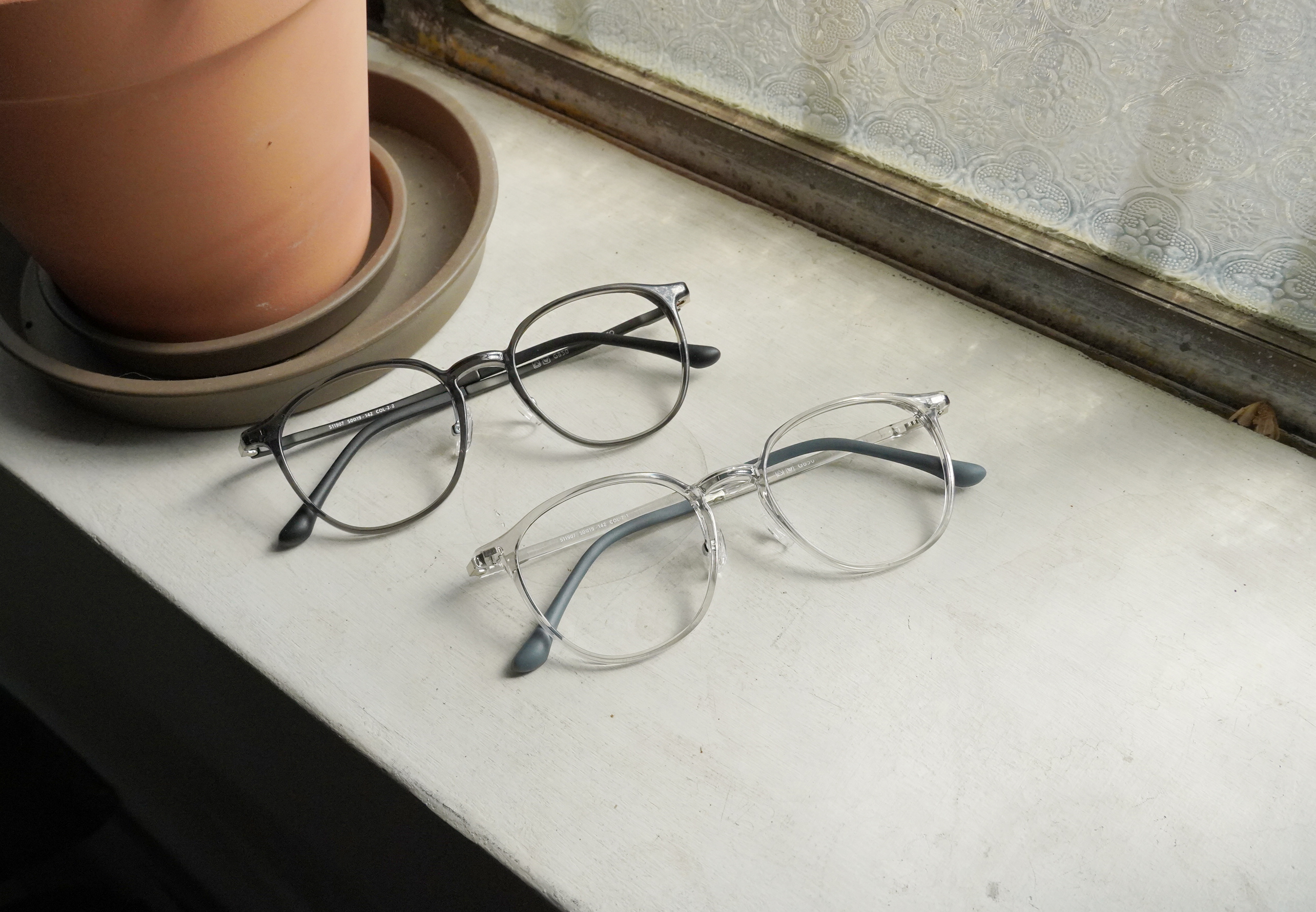 FORECO | 舒適愜意圓框眼鏡 | 晶瑩黑灰
