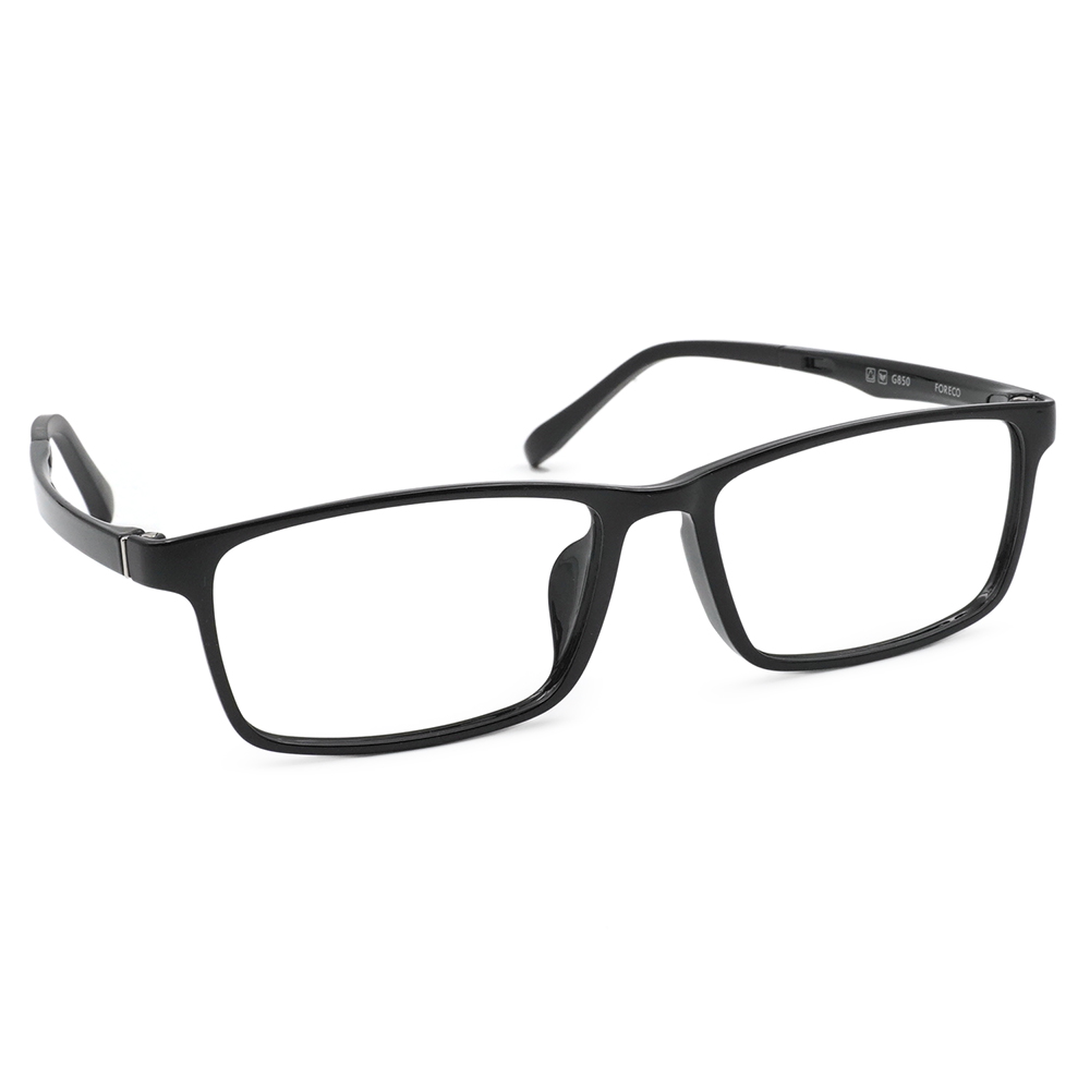 FORECO | 日常時光長方框眼鏡 | 漆面黑