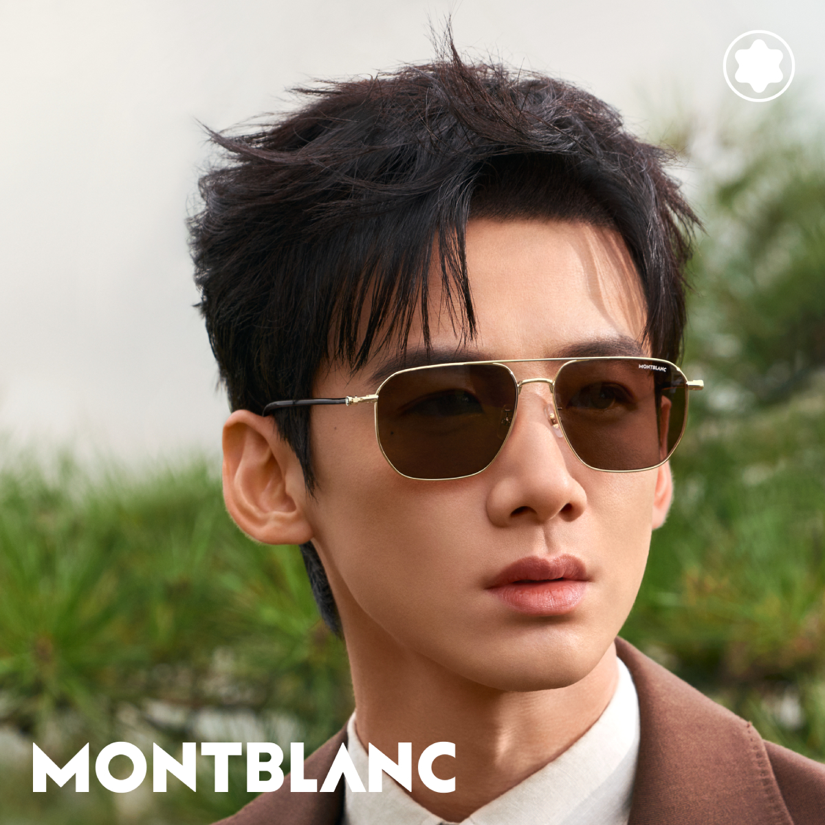 MONTBLANC | 經典星辰眉框太陽眼鏡 | 耀眼黑金
