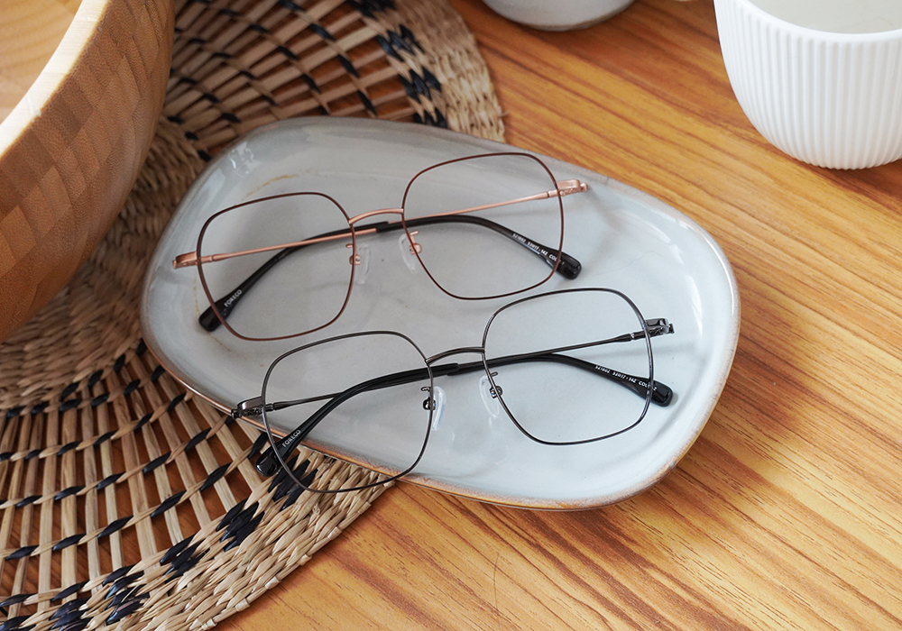 FORECO | 冷感工業風大方框眼鏡 | 冷茶黑