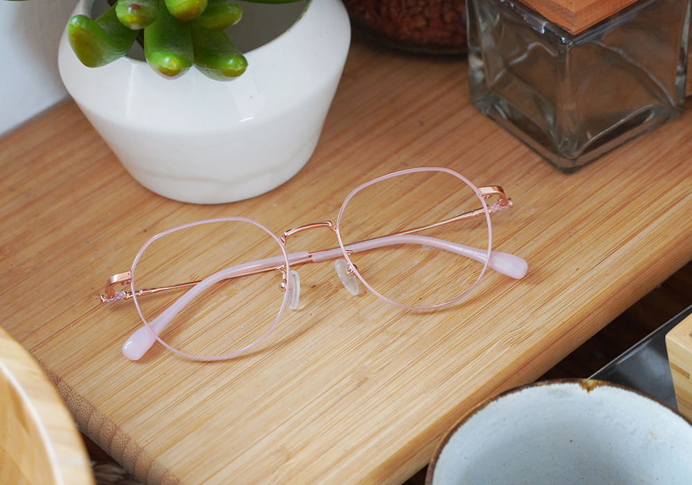 FORECO | 溫柔婉約多邊框眼鏡 | 少女粉