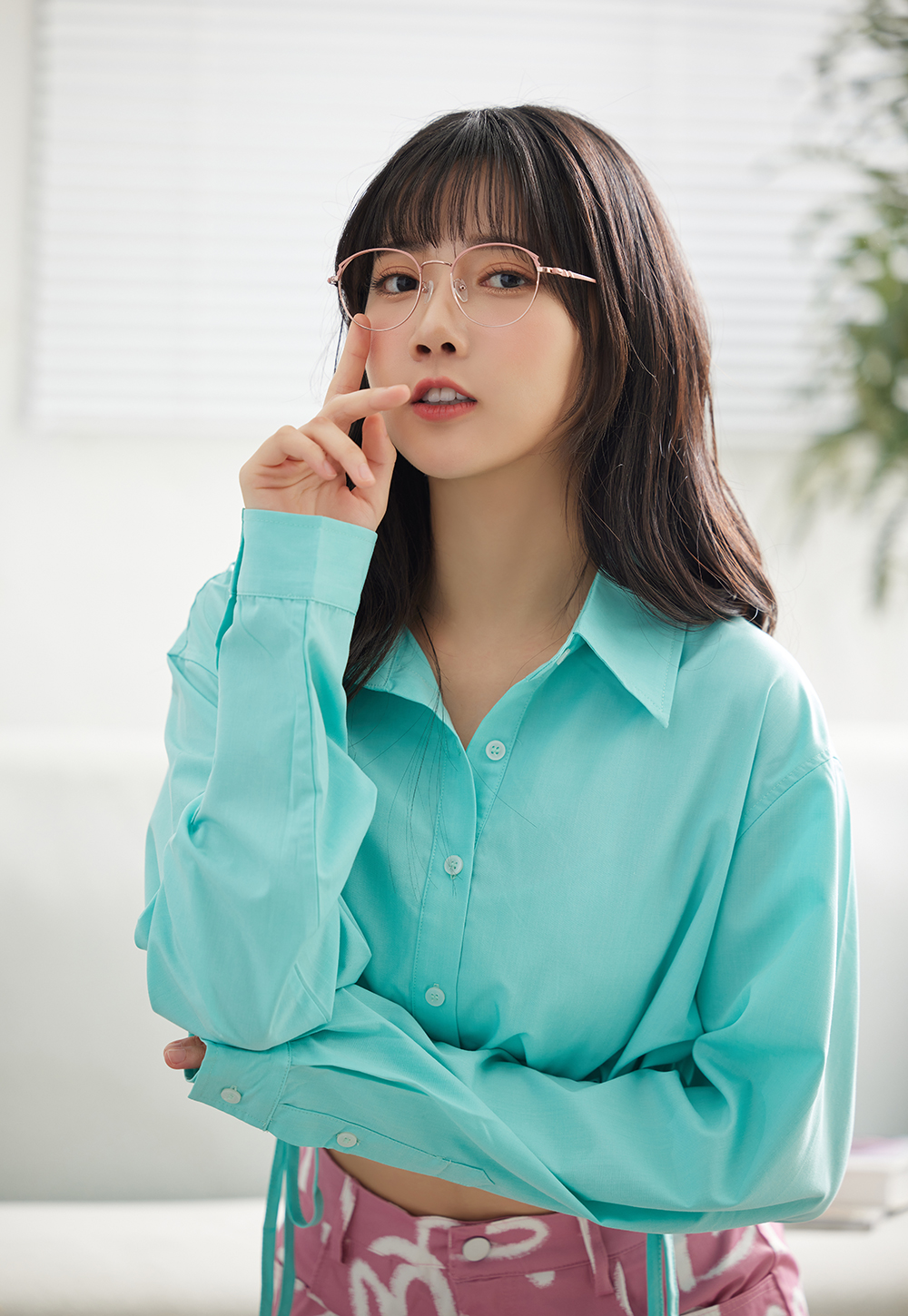 FORECO | 迷人馬卡龍圓框眼鏡 | 亮眼粉