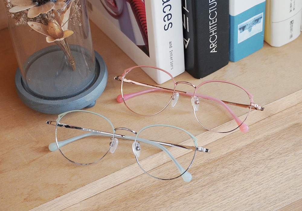FORECO | 迷人馬卡龍圓框眼鏡 | 亮眼粉