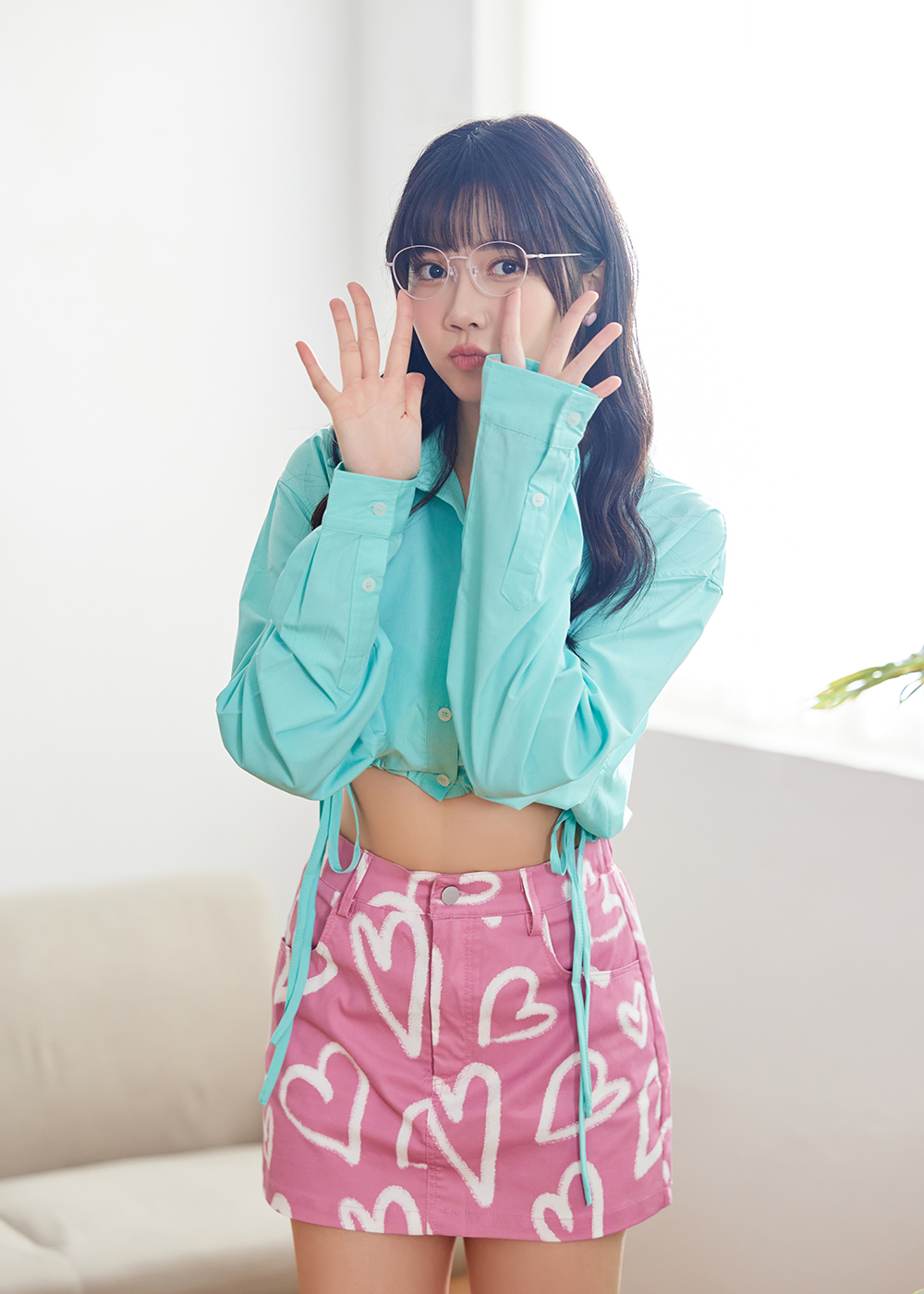 FORECO | 春日浪漫圓框眼鏡 | 粉蠟色