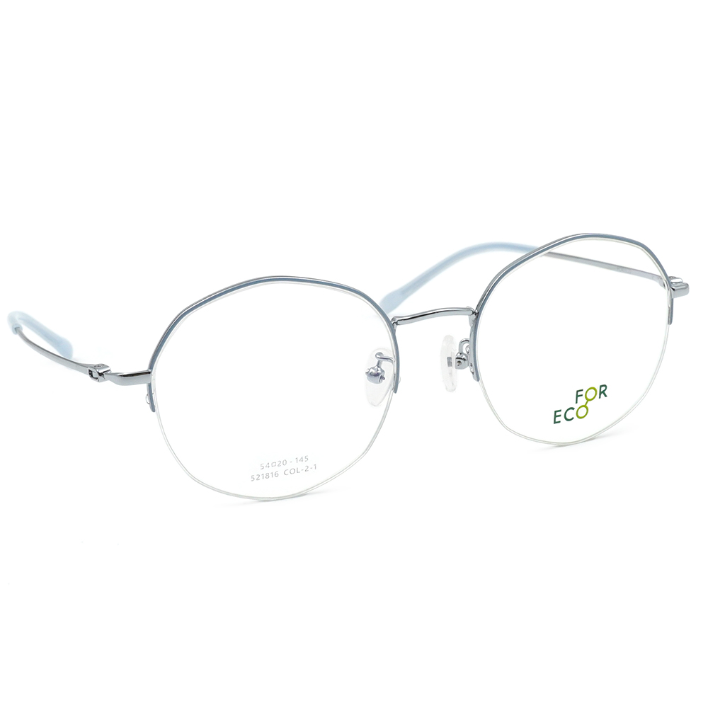 FORECO | 童趣氣球多邊半框眼鏡 | 冰藍色