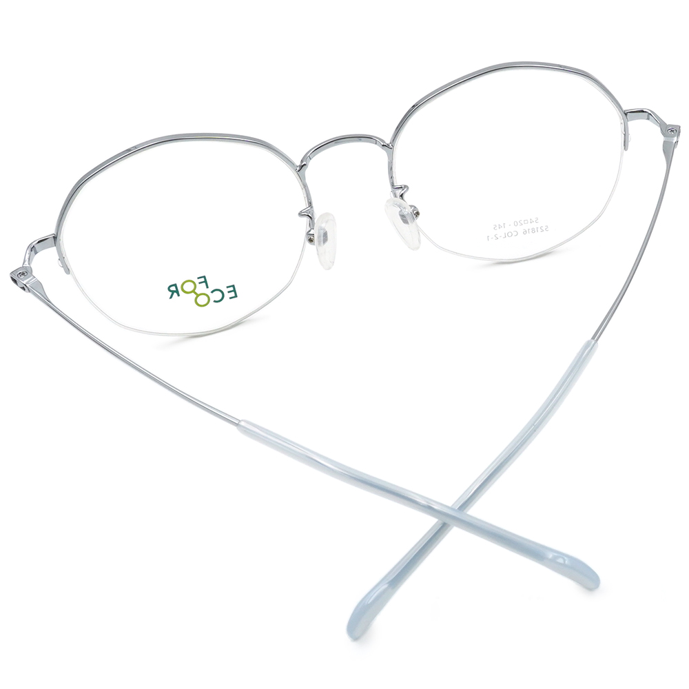 FORECO | 童趣氣球多邊半框眼鏡 | 冰藍色