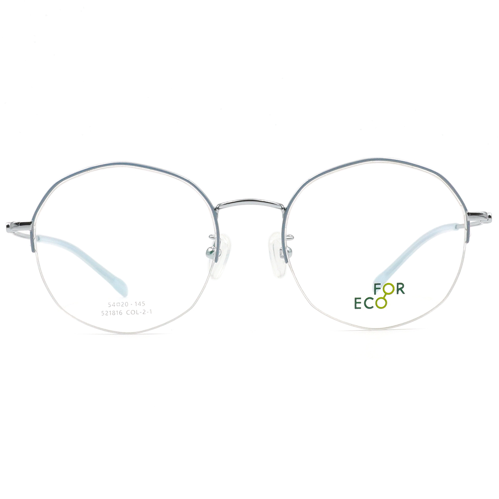 FORECO | 童趣氣球多邊半框眼鏡 | 冰藍色
