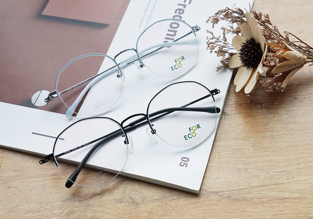 FORECO | 童趣氣球多邊半框眼鏡 | 冷黑色