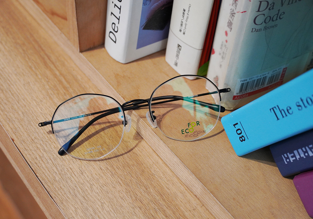 FORECO | 童趣氣球多邊半框眼鏡 | 冷黑色