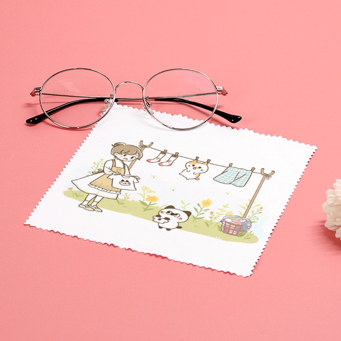 三四隻貓｜一起曬衣服_眼鏡布