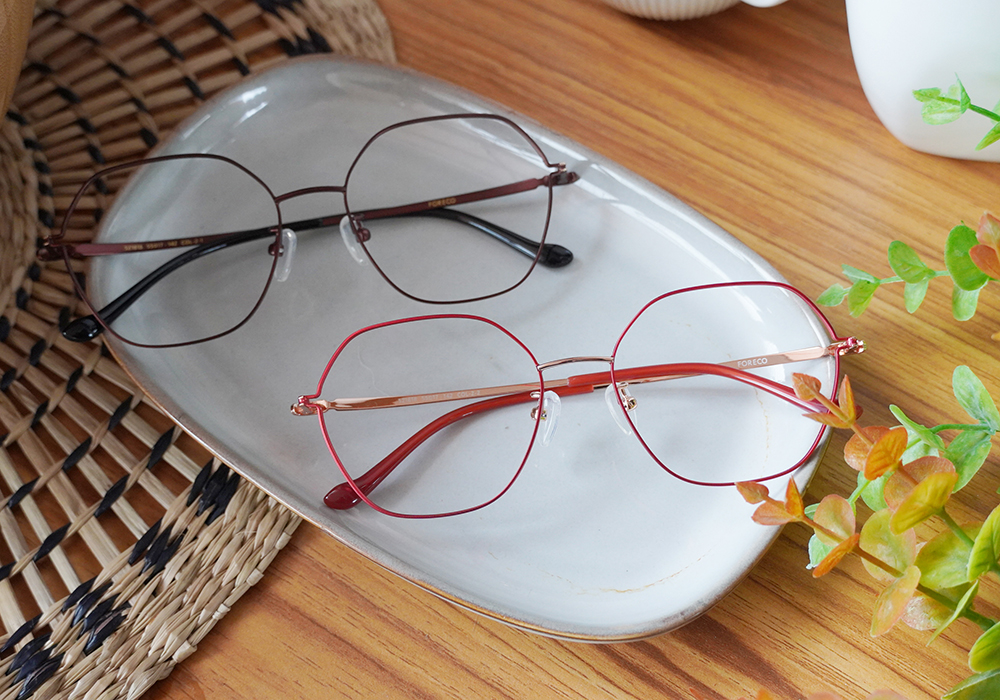 FORECO | 書香世家多邊框眼鏡 | 典藏紅