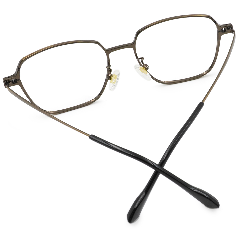 FORECO | 旅行意義多邊框眼鏡 | 高級茶金