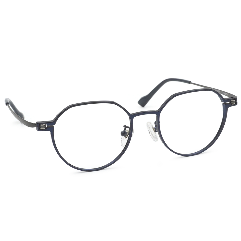 FORECO | 平穩內斂多邊框眼鏡 | 消光藍