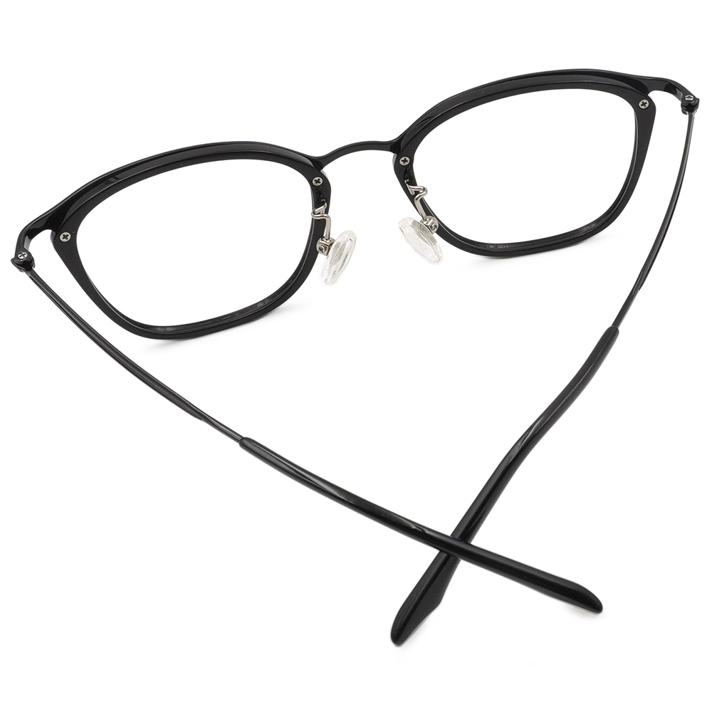 FORECO | 側邊雙線長方框眼鏡 | 創新黑
