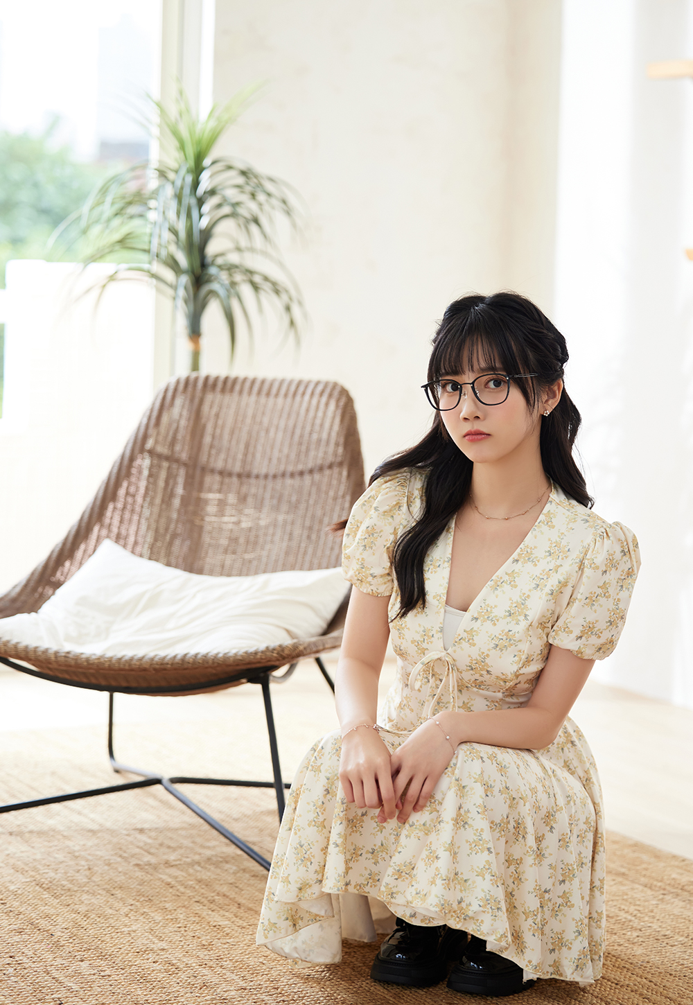 FORECO | 側邊雙線長方框眼鏡 | 創新黑