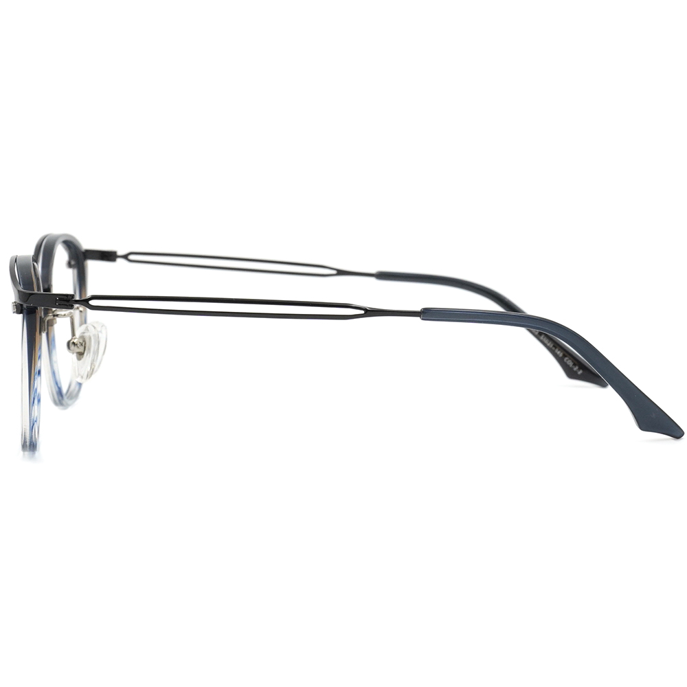 FORECO | 側邊雙線長方框眼鏡 | 漸變藍黑