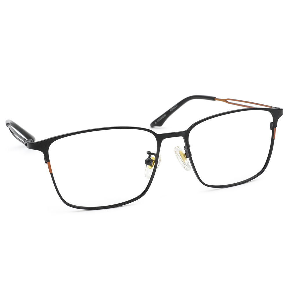 FORECO | 知性嚴謹長方框眼鏡 | 電光金橘