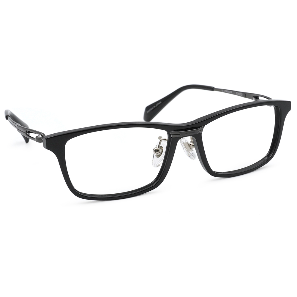 FORECO | 創意旋繞長方框眼鏡 | 獨特黑