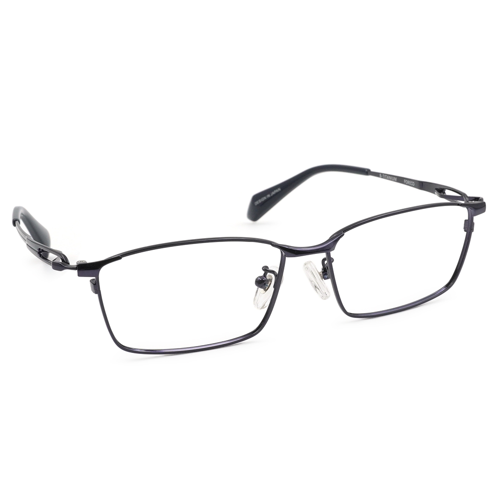 FORECO | 細邊旋繞長方框眼鏡｜細緻湛藍