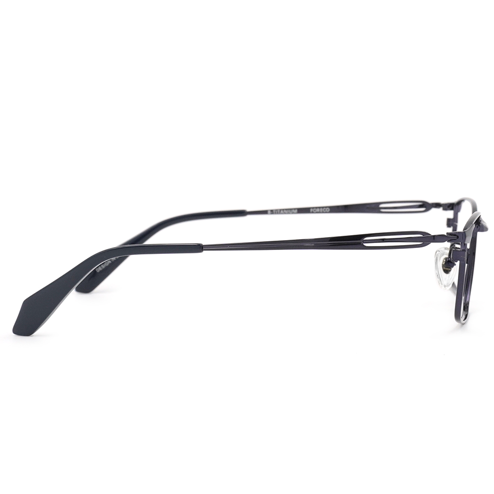 FORECO | 細邊旋繞長方框眼鏡｜細緻湛藍