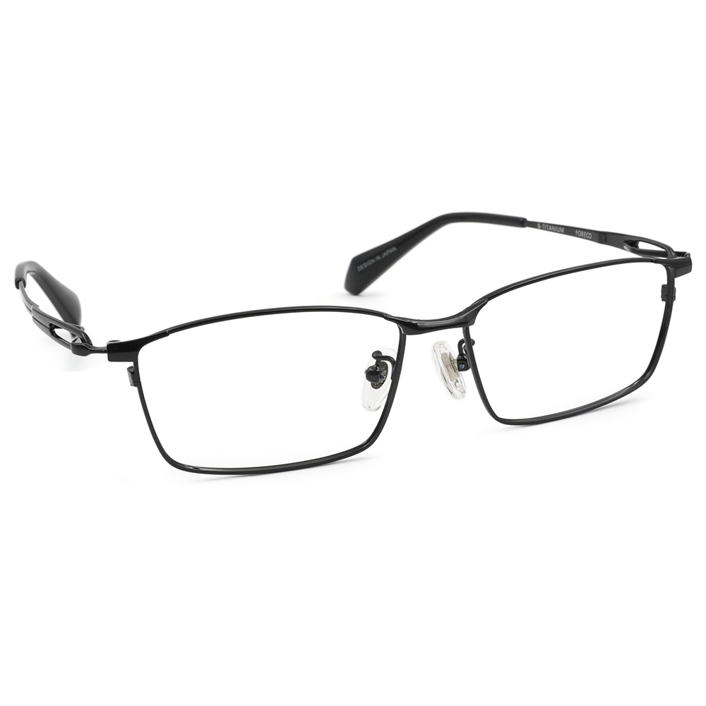 FORECO | 細邊旋繞長方框眼鏡｜細緻黑