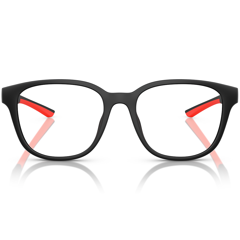 Ferrari法拉利 | 現代前衛大方框眼鏡 | 霧質黑x紅