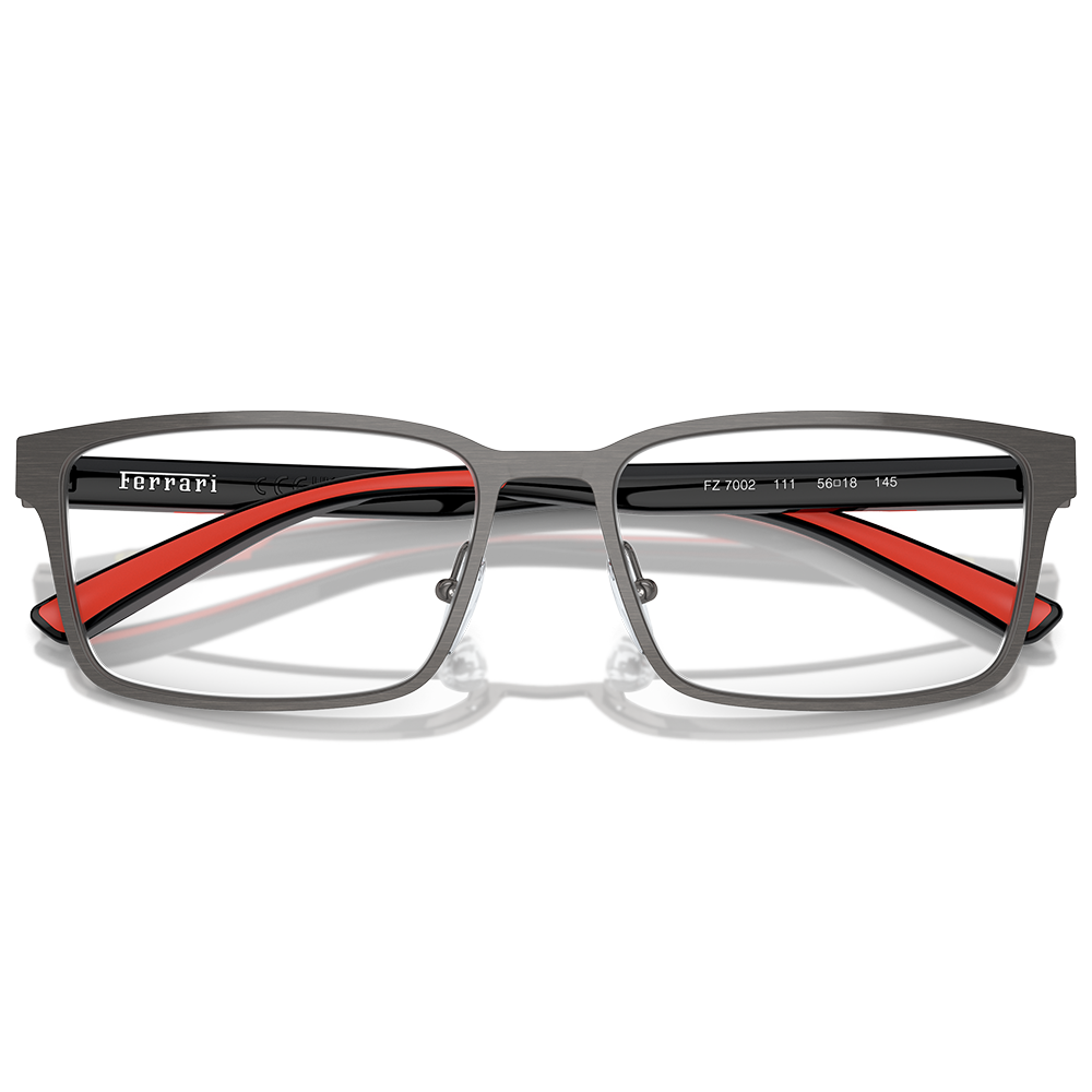 Ferrari法拉利  |璀璨黎明長方框眼鏡 |  黎明灰x紅
