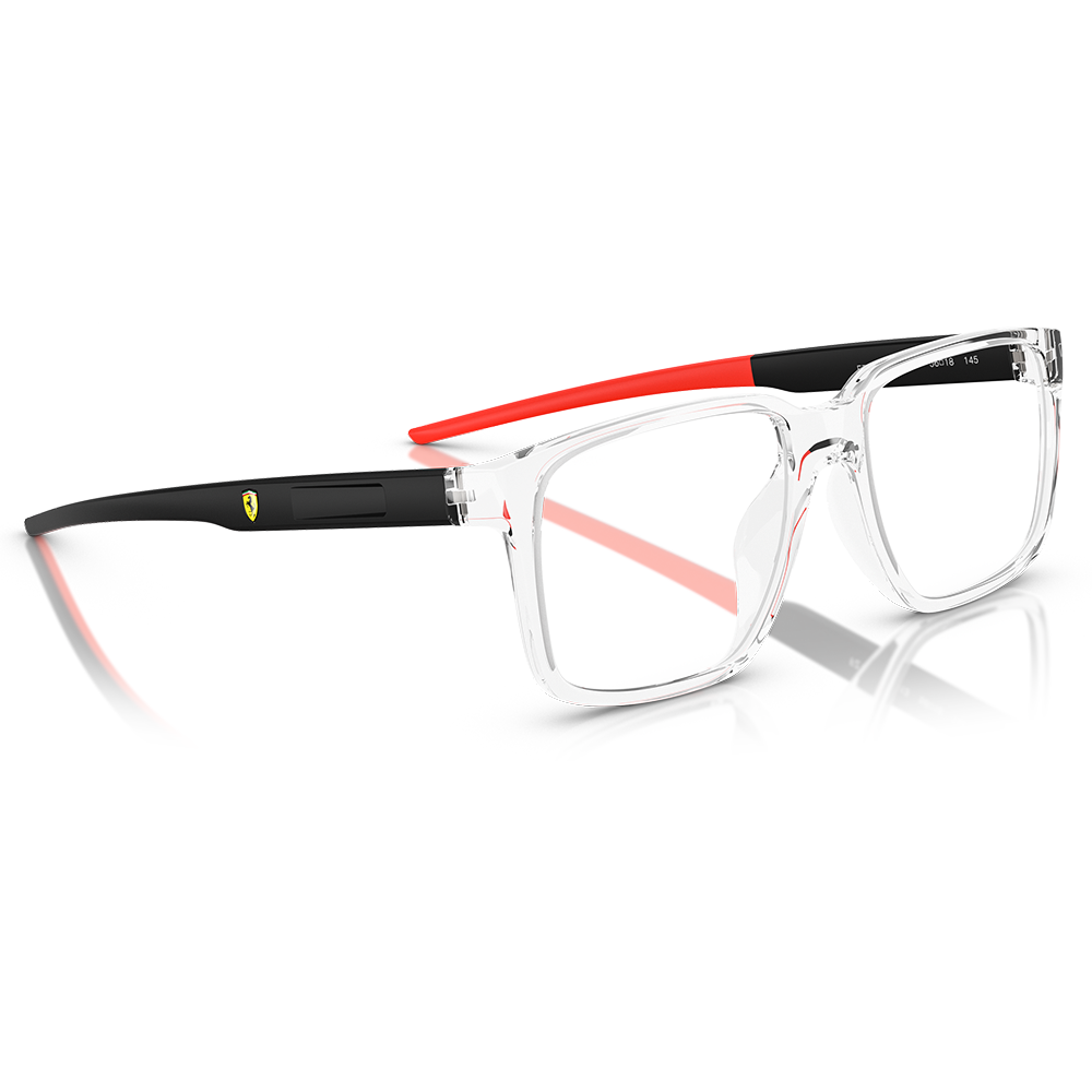 Ferrari法拉利 | 極致奢華方框眼鏡 |  尊品透x黑紅