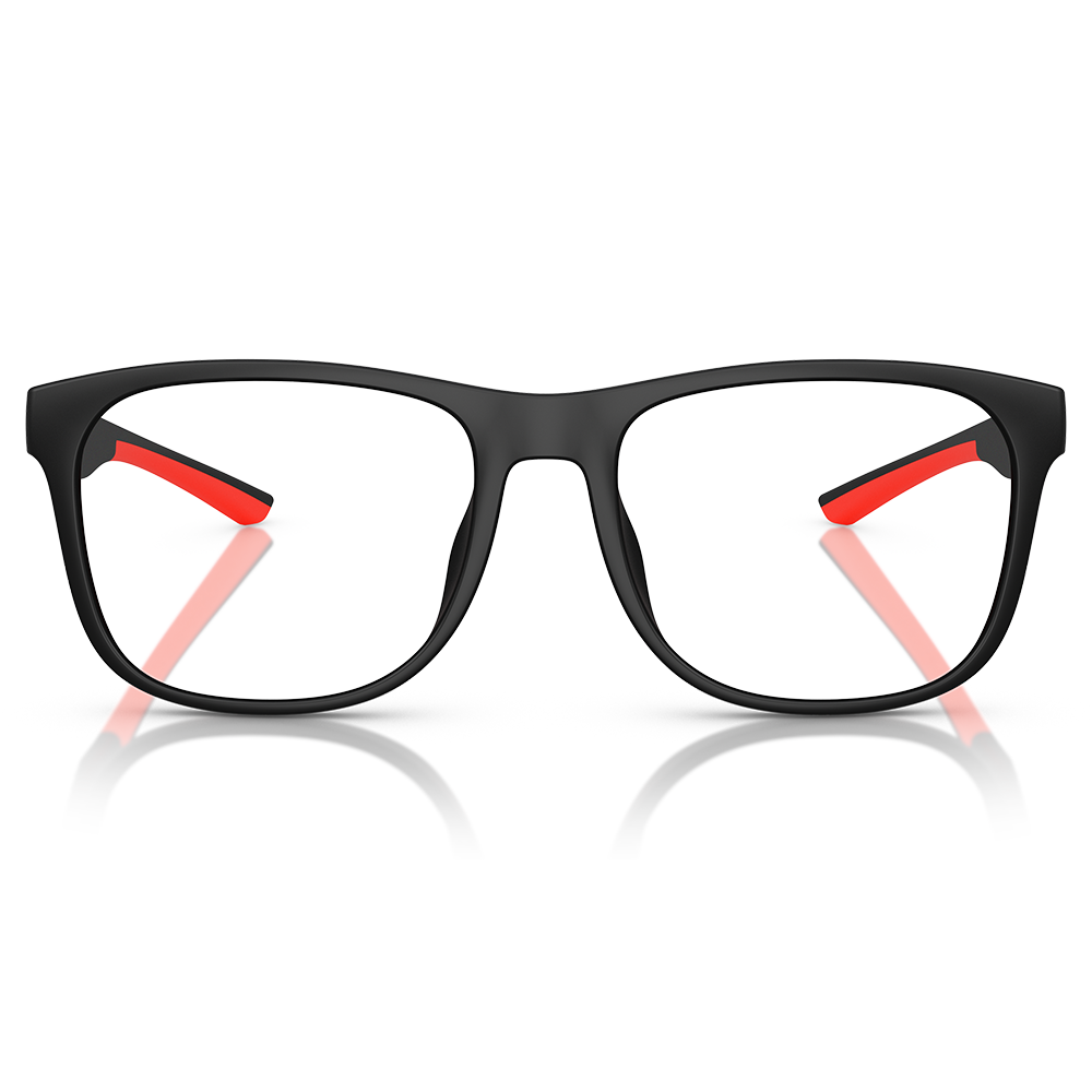 Ferrari法拉利 | 無畏堅定方框眼鏡 |  品格黑x紅