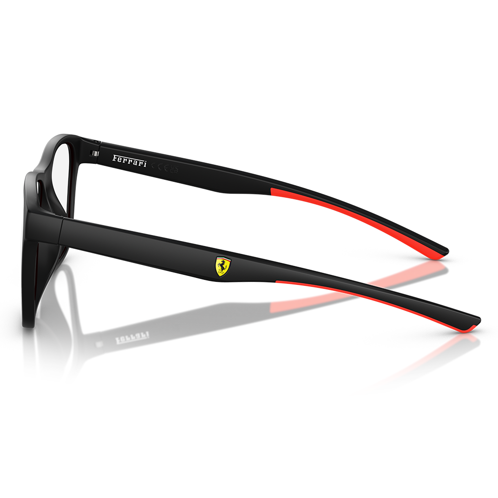 Ferrari法拉利 | 無畏堅定方框眼鏡 |  品格黑x紅