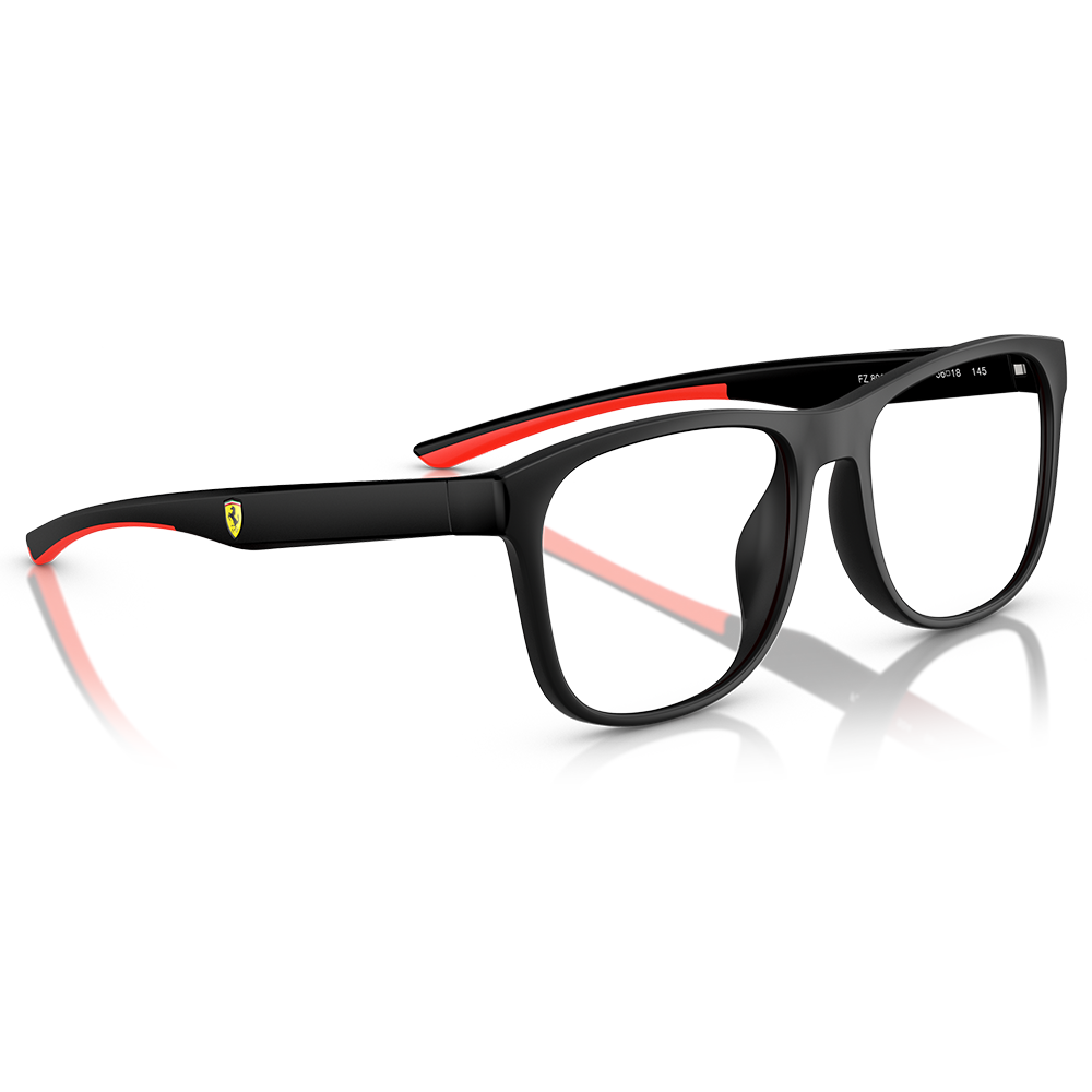 Ferrari法拉利 | 無畏堅定方框眼鏡 |  品格黑x紅