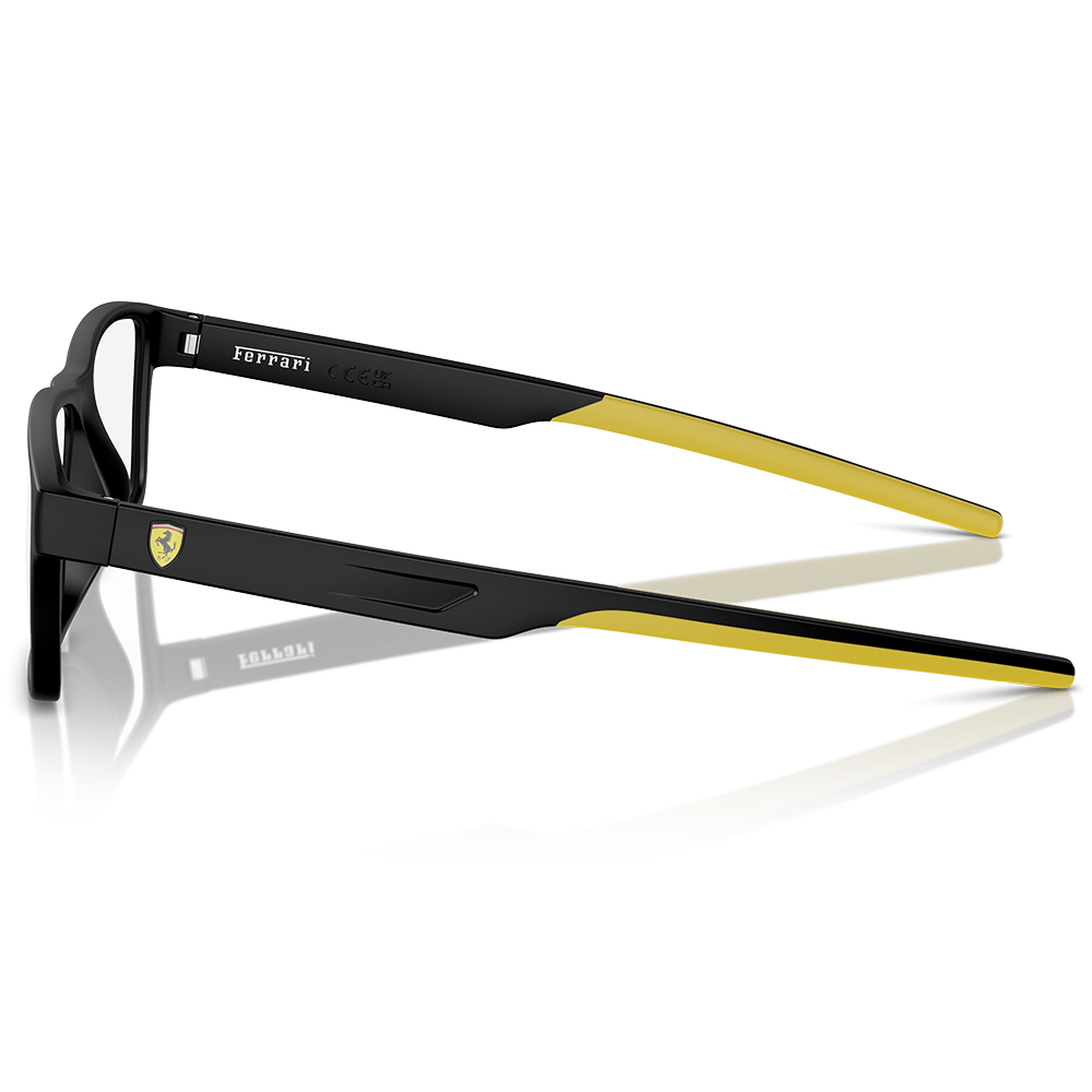 Ferrari法拉利 | 馬拉榮光長方框眼鏡 | 競速黑x黃 