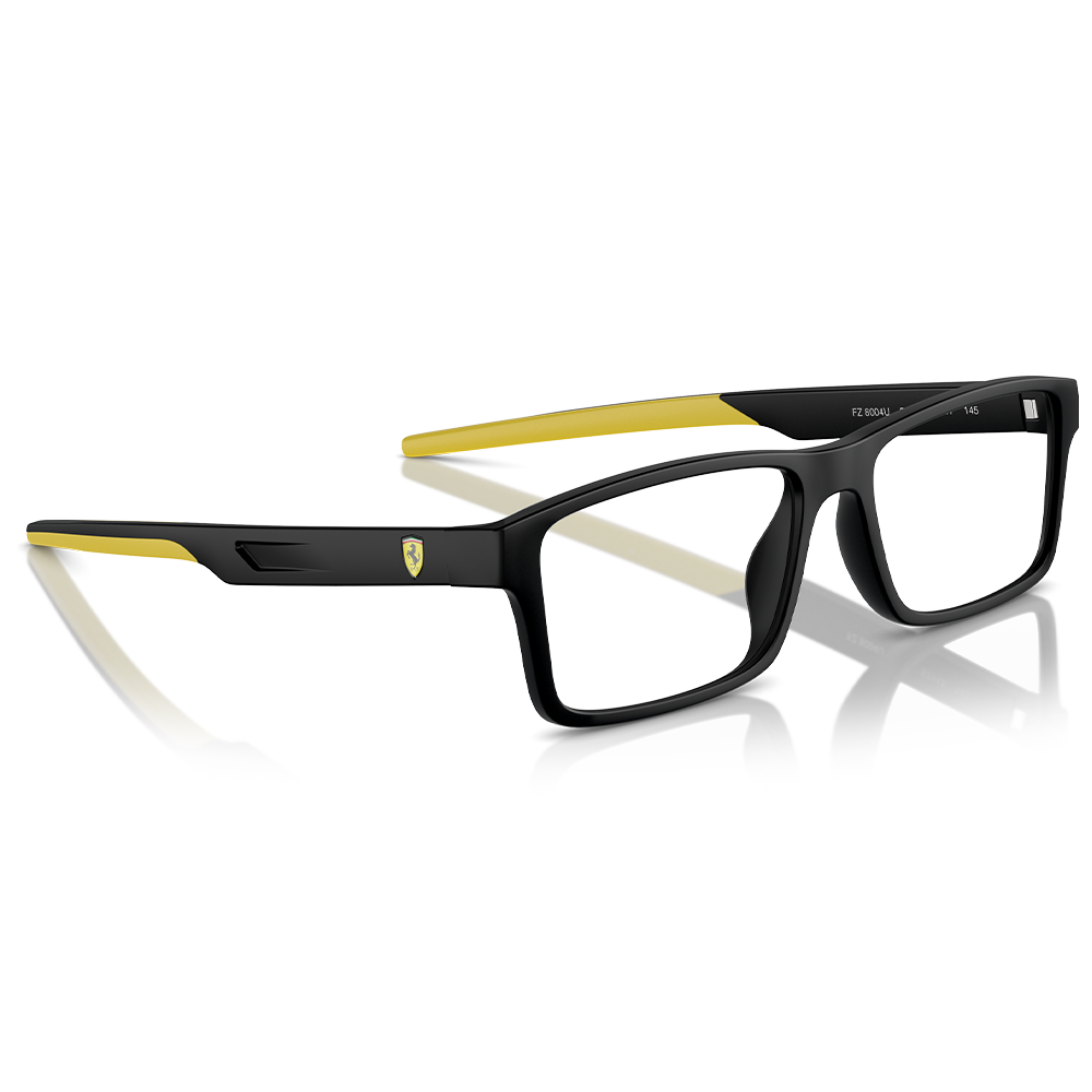 Ferrari法拉利 | 馬拉榮光長方框眼鏡 | 競速黑x黃 