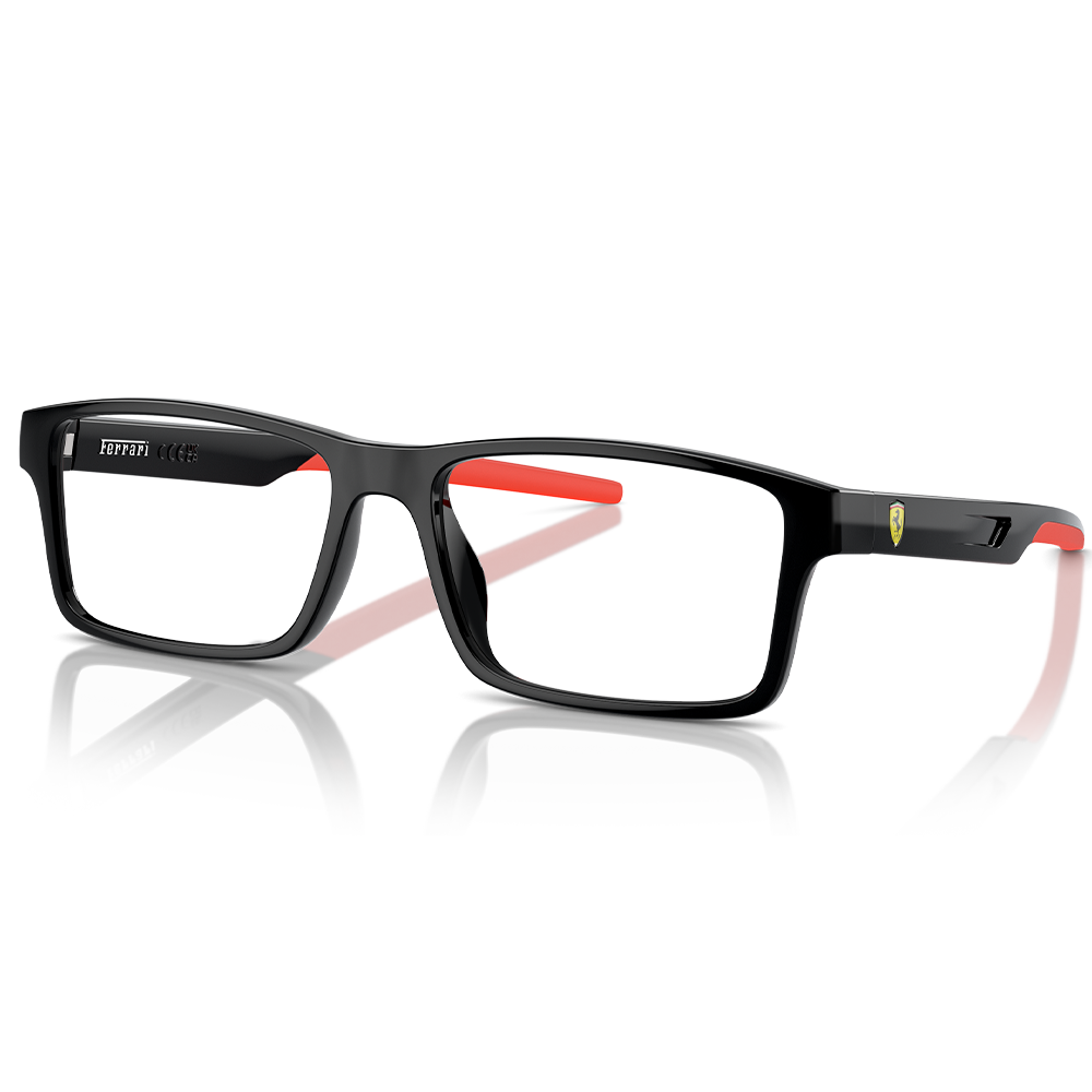 Ferrari法拉利 | 馬拉榮光長方框眼鏡 | 競速黑x紅