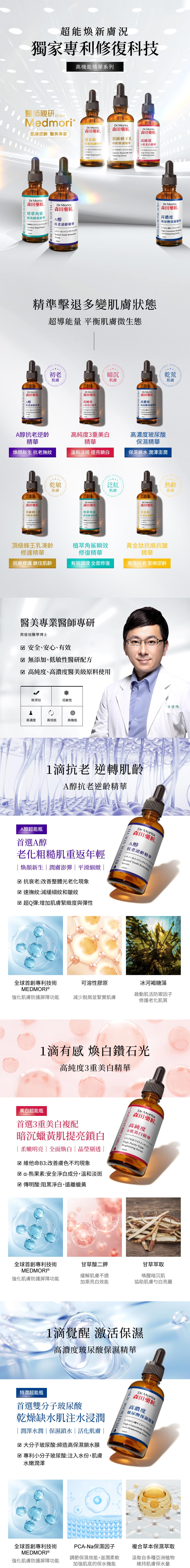 【黃金超能瓶】森田藥粧黃金肽抗痕抗皺精華50ML