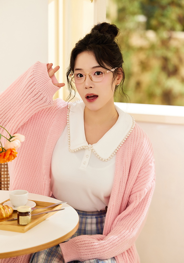 北港朝天宮 |月老- 桃花滿載長方框眼鏡 | 蜜桃粉