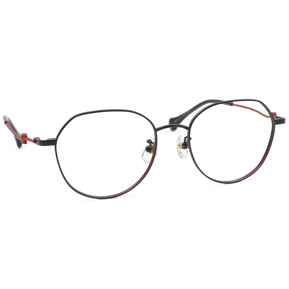 北港朝天宮 |月老- 紅線心語多邊框眼鏡 | 黑玫瑰/紅
