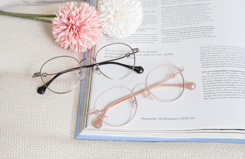 北港朝天宮 |月老- 紅線之約圓框眼鏡 | 甜美粉