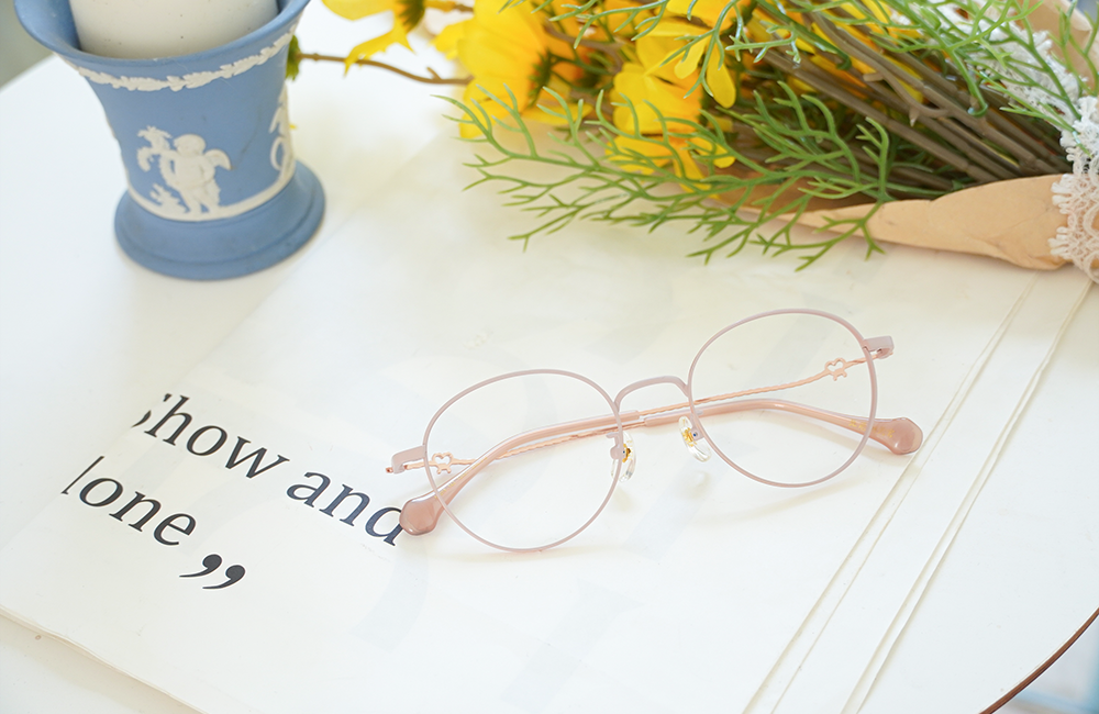 北港朝天宮 |月老- 紅線之約圓框眼鏡 | 甜美粉
