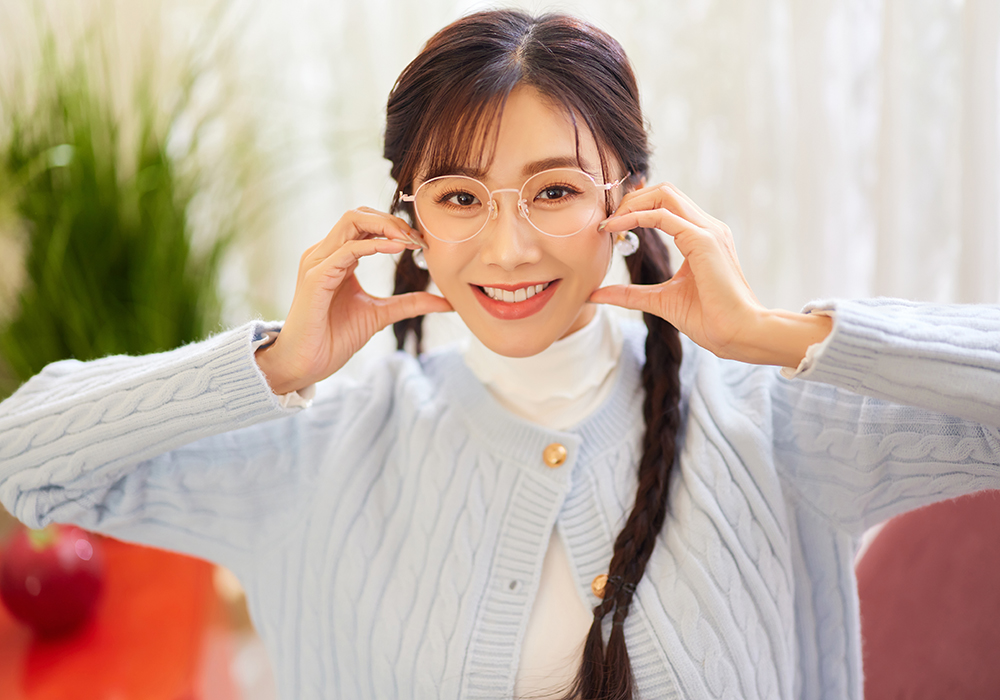 北港朝天宮 |月老- 紅線之約圓框眼鏡 | 甜美粉